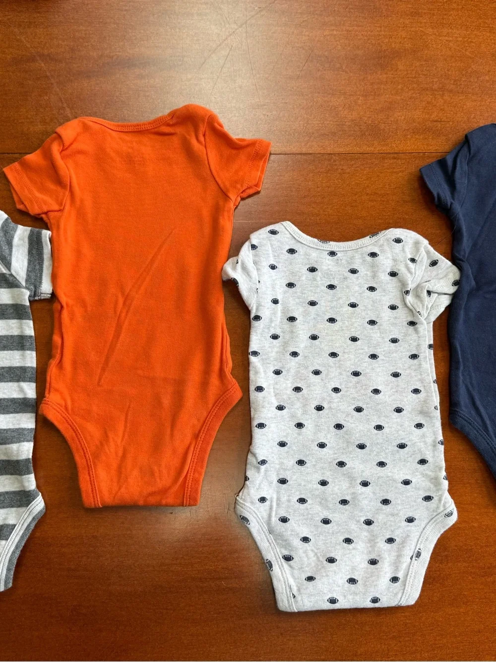 Carter’s Baby Boy 3M Bodysuit Lot of 4 Football Sports Short Sleeve Onesies